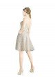 Outlet Lace Bridesmaid Dress / Cocktail Dress with Draped Sweetheart Neckline