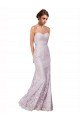 Outlet Floor Length Fitted Sweetheart Lace Bridesmaid Dress / Prom Dress