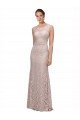 Outlet Long Sleeveless All Lace Bridesmaid Dress / Prom Dress with Scoop Neckline