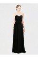 Outlet Long Strapless Lace Bodice Bridesmaid Dress with Sweetheart Neckline and Criss-Cross Pleats