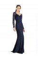Outlet Illusion Long Sleeves Lace Bridesmaid Dress / Prom Dress with Sheer Keyhole Back