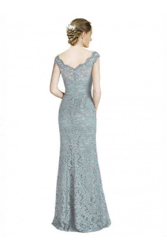 Outlet Off the Shoulder Mermaid Lace Bridesmaid Dress / Prom Dress with Cap Sleeves