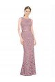 Outlet Sleeveless Crop Top High Neck Mermaid Lace Bridesmaid Dress / Prom Dress