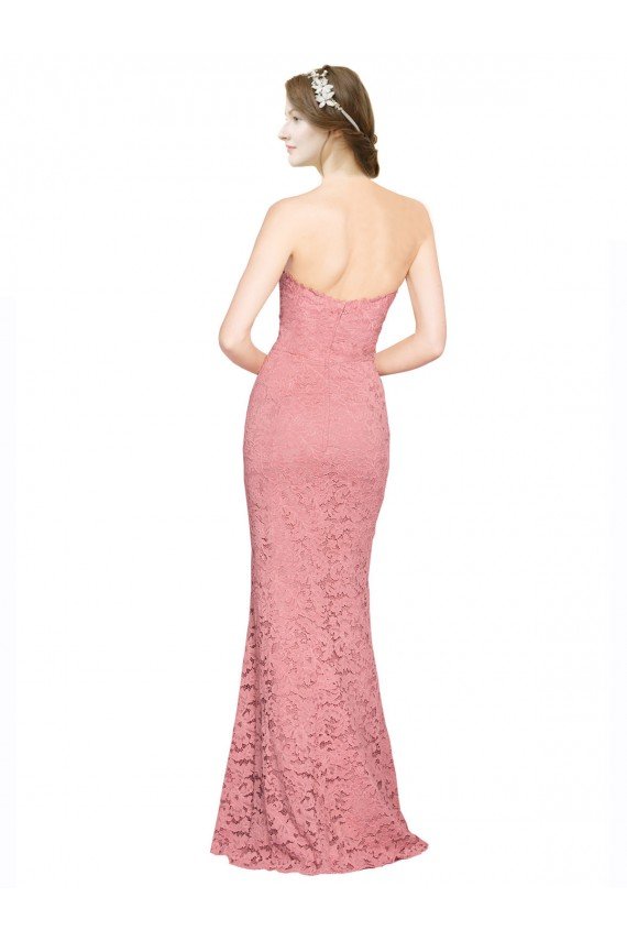 Outlet Fitted Sweetheart Mermaid Lace Bridesmaid Dress / Prom Dress