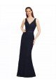 Outlet Lace Bridesmaid Dress with Satin Waistband and Open Back