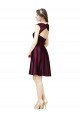 Outlet Short Knee Length Lace Cocktail Bridesmaid Dress with Square Neck