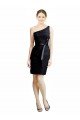 Outlet One Shoulder Short Lace Cocktail Bridesmaid Dress with Satin Waistband