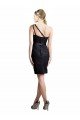 Outlet One Shoulder Short Lace Cocktail Bridesmaid Dress with Satin Waistband
