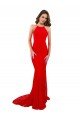 Outlet High Neck Long Formal Lace Bridesmaid Dress / Prom Dress with Open Back Straps