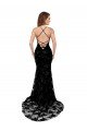 Outlet Formal High Neckline Lace Open Back Bridesmaid Dress / Prom Dress with High Slit