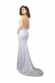 Outlet Mermaid Fitted High Neck Low Back Fishtail Wedding Dress