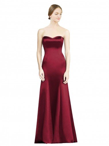 Outlet Sweetheart Neckline Bridemaid Dress with Hips Seamed Detail