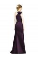 Outlet Full Length One Shoulder Satin Bridesmaid Dress with Bow Shoulder Detail