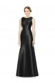 Outlet Full Length Mermaid Long Satin Bridesmaid Dress with Keyhole Back