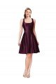 Outlet Classic Cocktail Knee Length Satin Bridesmaid Dress / Prom Dress with V Back and Bow Detail