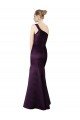 Outlet Long Ruched Neckline One Shoulder Satin Bridesmaid Dress / Prom Dress