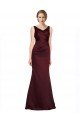 Outlet Figure Shaping Formal Satin Bridesmaid Dress / Prom Dress with Structured Pleats