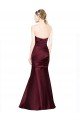 Outlet Mermaid Sweetheart Soft Formal Satin Bridesmaid Dress / Prom Dress with Pleats