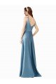 Outlet Classic Satin V-Neck A-Line Bridesmaids Dress with Pockets