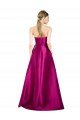 Outlet Sleeveless V-Neck Long Satin Bridesmaid Dress / Prom Dress with Bow Waist