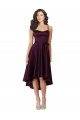 Outlet Elegant High Low Satin Bridesmaid Dress / Prom Dress with Criss Cross Back