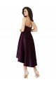 Outlet Elegant High Low Satin Bridesmaid Dress / Prom Dress with Criss Cross Back