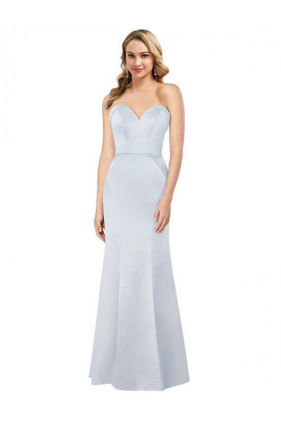 Outlet Old Hollywood-Inspired Strapless Formal Satin Bridesmaid Dress / Prom Dress