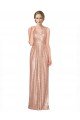 Outlet Draped V-Neck Striking Sheath Floor Length Formal Sequin Bridesmaid Dress / Prom Dress
