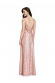 Outlet High Neck Low Back Sparkling Formal Sequin Bridesmaid Dress / Prom Dress