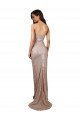 Outlet High Slit Scoop Neck Long Formal Sequin Bridesmaid Dress / Prom Dress