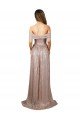 Outlet Strapless Scoop Neck Off the Shoulder Long Formal Sequin Bridesmaid Dress / Prom Dress with High Slit