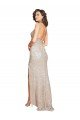 Outlet Ruched Back Mermaid Formal Sparkling Sequin Bridesmaid Dress / Prom Dress with Beaded Spaghetti Straps