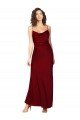 Outlet Cowl Neck Low Back Formal Silky Satin Bridesmaid Dress / Prom Dress with Thin Back Straps