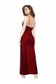 Outlet Cowl Neck Low Back Formal Silky Satin Bridesmaid Dress / Prom Dress with Thin Back Straps