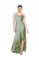 Outlet Formal Silky Satin Bridesmaid Dress / Prom Dress with Bias Cut Skirt