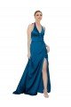 Outlet Halter Neck Formal Silky Satin Bridesmaid Dress / Prom Dress
