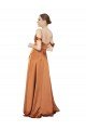 Outlet Formal Silky Satin Bridesmaid Dress / Prom Dress with Bustier Bodice