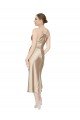 Outlet Empire Waist Formal Silky Satin Cocktail Midi Bridesmaid Dress / Prom Dress