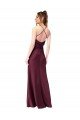 Outlet Cowl Back V-Neck Formal Silky Satin Bridesmaid Dress / Prom Dress