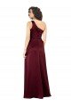 Outlet One Shoulder Formal Silky Satin Bridesmaid Dress / Prom Dress with Subtle Pleats