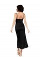 Outlet Cowl Neck Formal Tea-Length Short Silky Satin Bridesmaid Dress / Cocktail Prom Dress with Skirt Slit