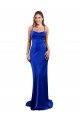 Outlet Open Back Cowl Neck Long Formal Silky Satin Bridesmaid Dress / Prom Dress
