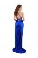 Outlet Open Back Cowl Neck Long Formal Silky Satin Bridesmaid Dress / Prom Dress