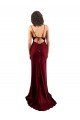 Outlet Cowl Neck Long Criss Cross Open Back Formal Silky Satin Bridesmaid Dress / Prom Dress