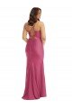 Outlet Cowl-Neck Open Tie-Back Formal Silky Satin Mermaid Bridesmaid Dress / Prom Dress with Frong Slit
