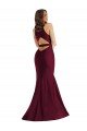 Outlet Plunge Neckline Cutout Low Back Formal Silky Satin Mermaid Bridesmaid Dress / Prom Dress