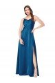 Outlet Cowl Neck Salky Satin Bridesmaid Dress / Prom Dress