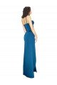 Outlet Full Length Bustier Style Long Formal Silky Satin Bridesmaid Dress / Prom Dress with Low Back