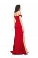 Outlet Off the Shoulder Sweetheart Bustier Style Formal Silky Satin Bridesmaid Dress / Prom Dress with Side Split