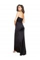 Outlet Full Length One Shoulder Ruffled Long Formal Silky Satin Bridesmaid Dress / Prom Dress with High Slit